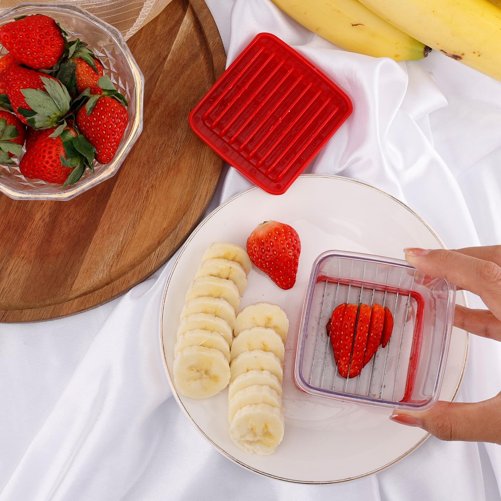 Fatiador de frutas e legumes multifuncional com copo
