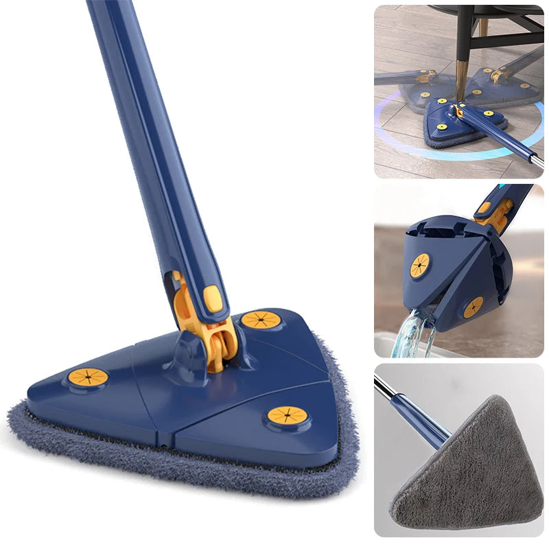 Mop giratório de limpeza triangular 360°