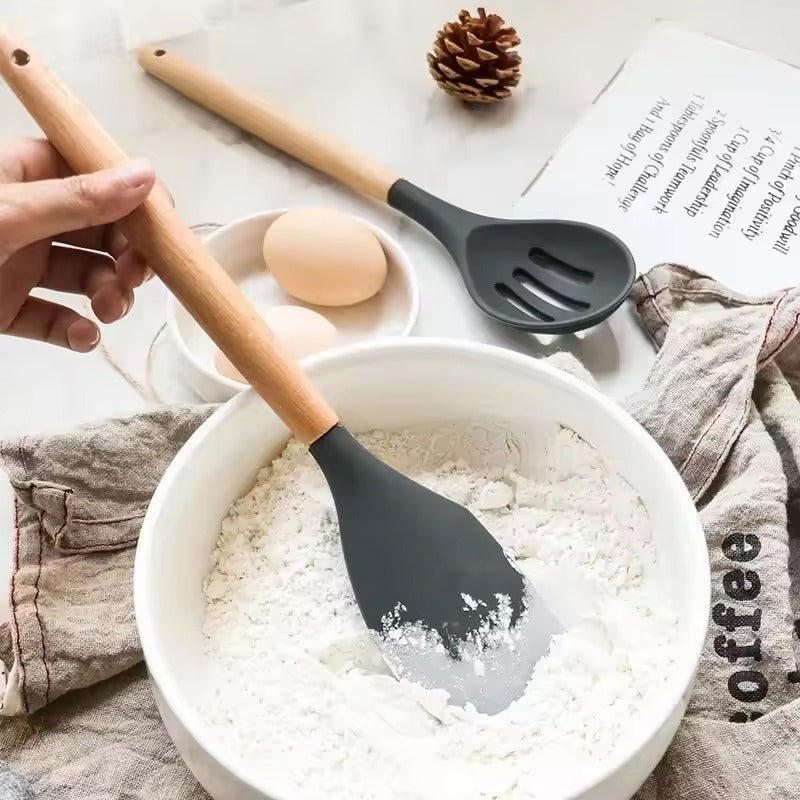 Jogo 12 Peças Utensílios de Cozinha Silicone Casazinha