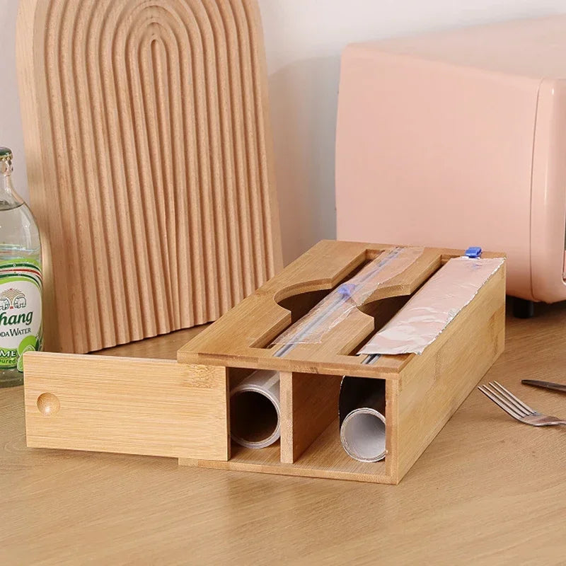 Porta Rolos Duplo de Bambu Casazinha