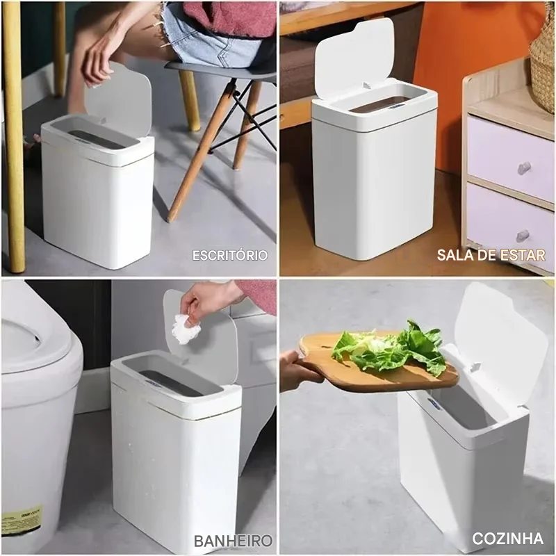 Lixeira automática com sensor de movimento - Casazinha