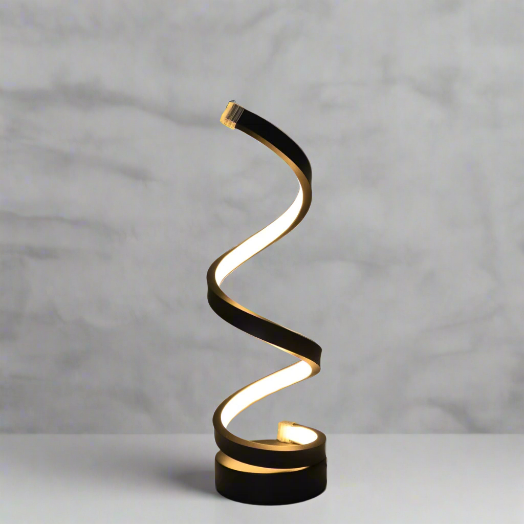 Luminária de mesa espiral minimalista moderna