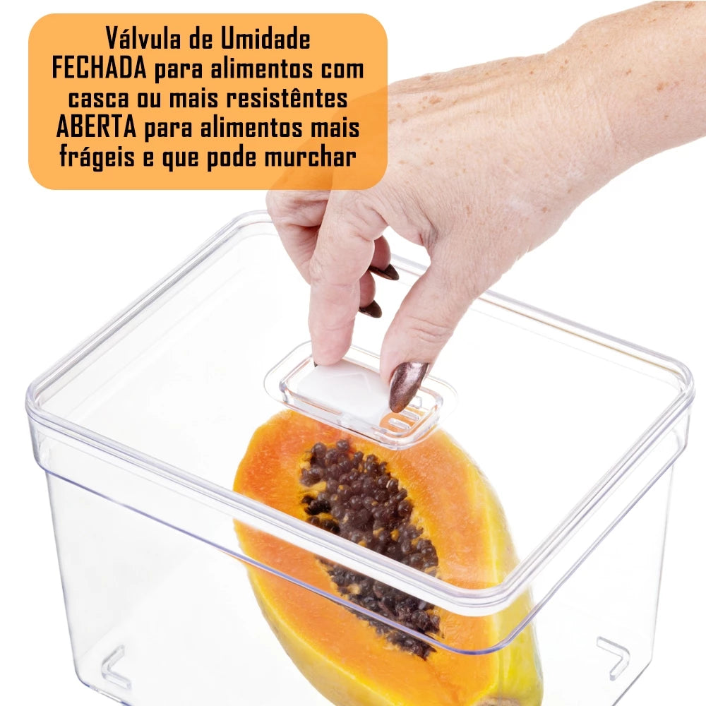 Kit organizador de geladeira conjunto com 4