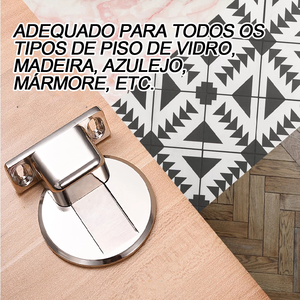 Kit com 4 Batentes de Porta Inox Magnético - Casazinha