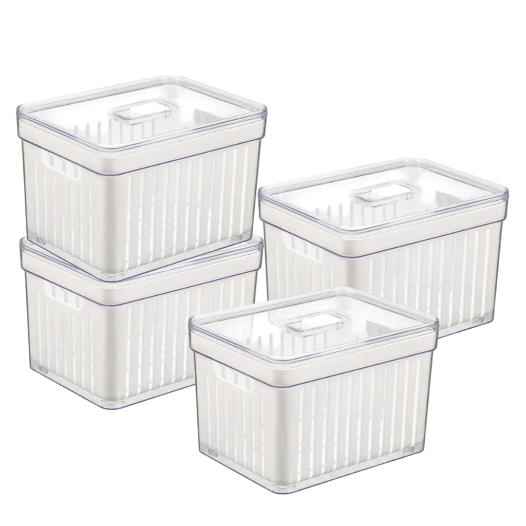 Kit organizador de geladeira conjunto com 4