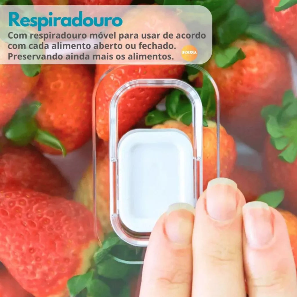 Kit organizador de geladeira conjunto com 4