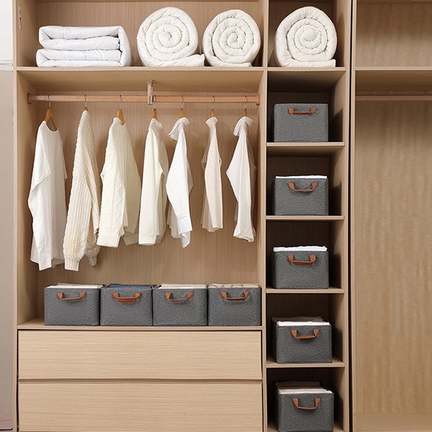 Kit 4 Caixa Organizadora Dobrável para Roupas – Ideal para Gavetas e Armários