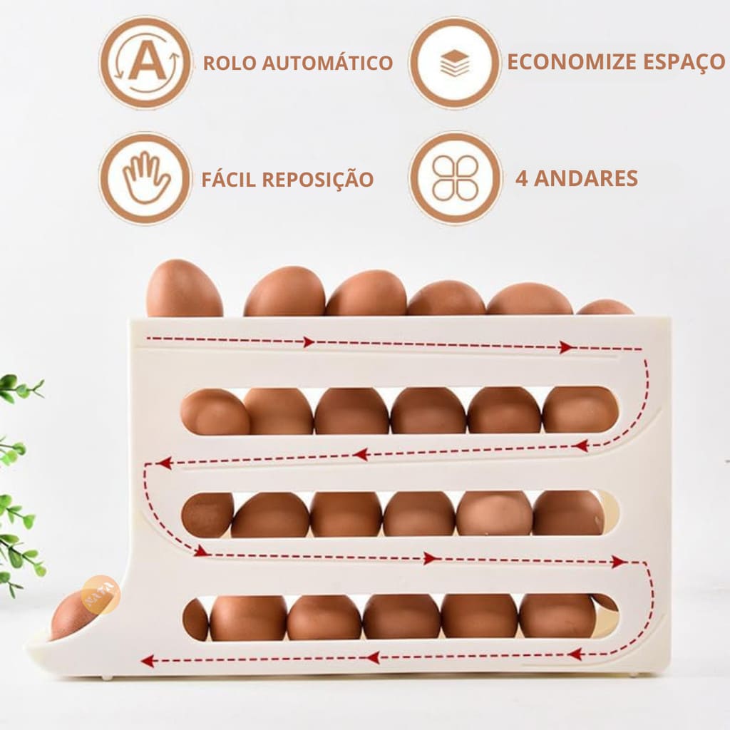 Porta Ovos 4 Andares Com Dispenser Casazinha