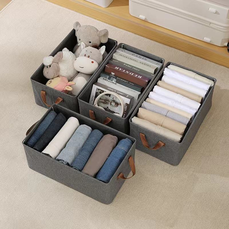 Kit 4 Caixa Organizadora Dobrável para Roupas – Ideal para Gavetas e Armários