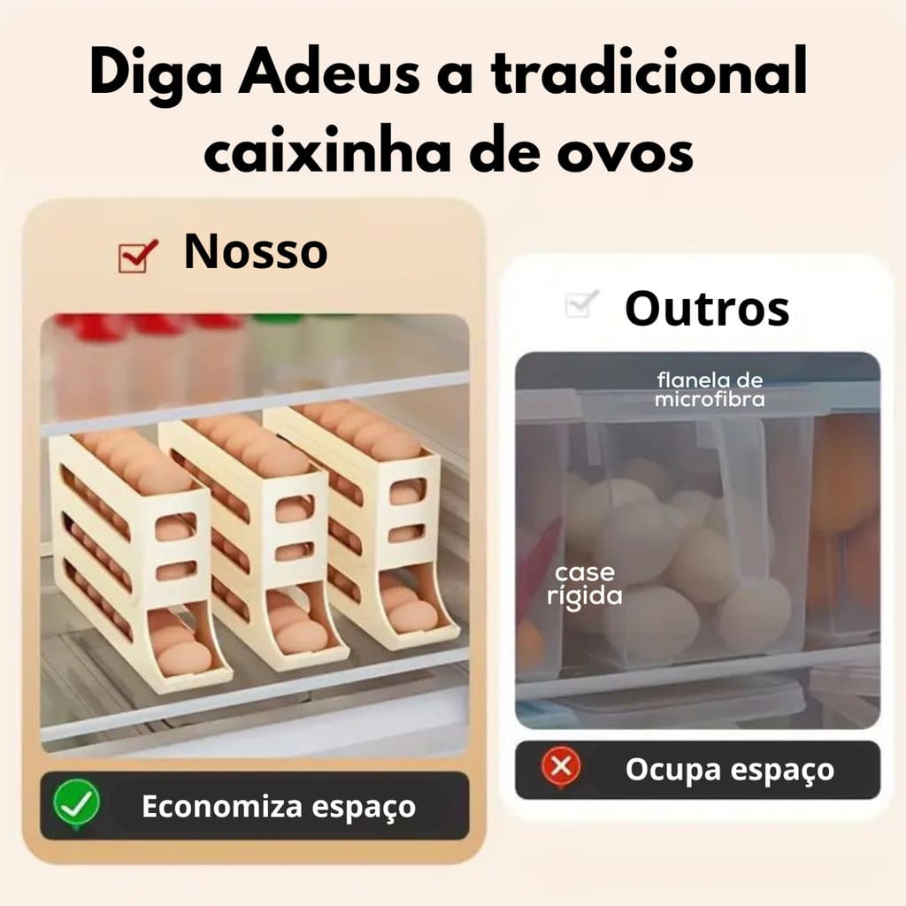 Porta Ovos 4 Andares Com Dispenser Casazinha