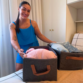Caixa organizadora dobrável 