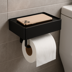 Suporte de Papel Higiênico Quadrado com Porta Lenços