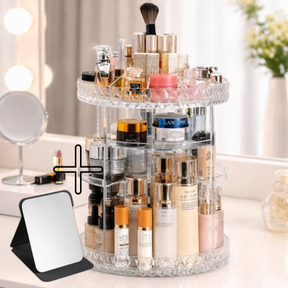 Organizador de Acrilico Giratorio para Maquiagem,Skincare e Cosmeticos
