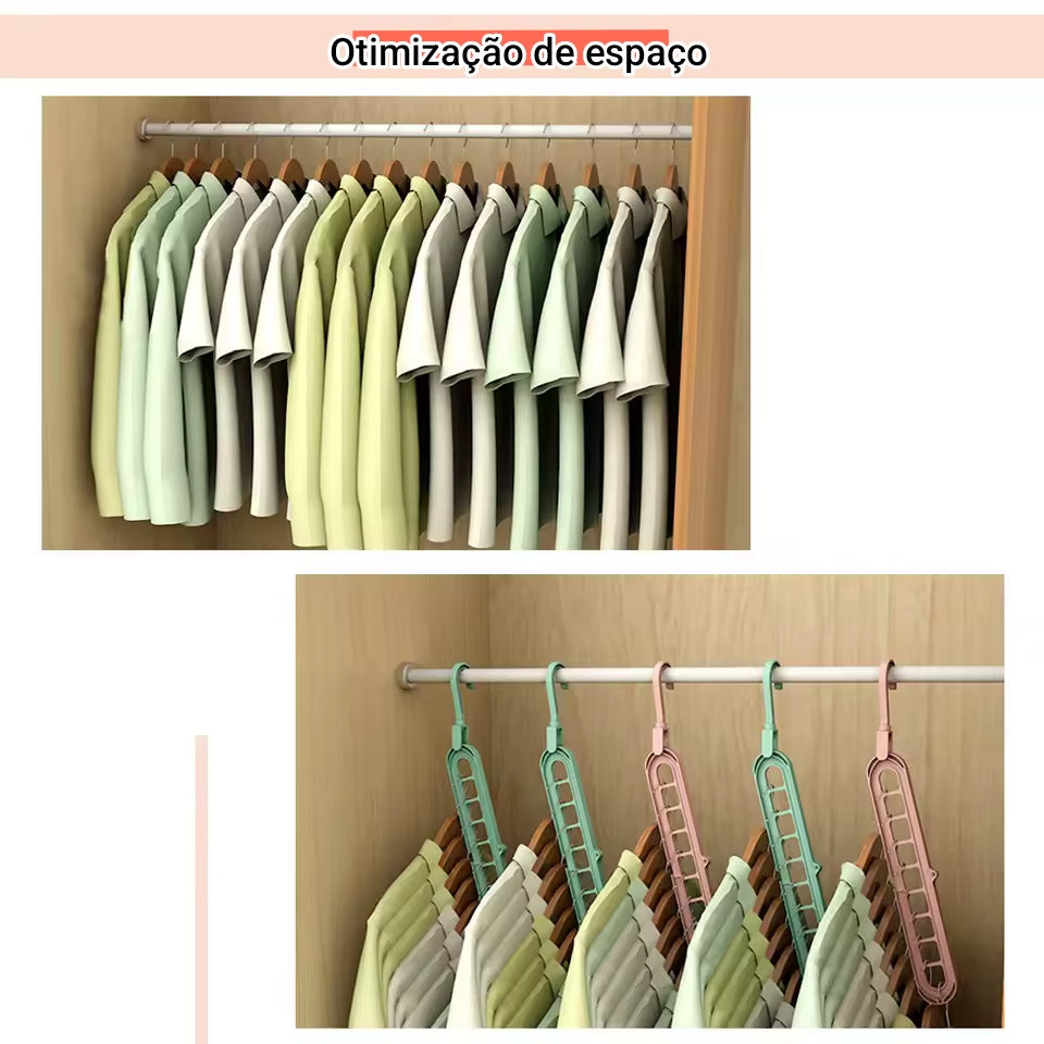 Cabide girátório organizador de guarda roupas