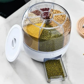 Organizador Giratório 360° para Alimentos – Selado, Prático e à Prova de Umidade