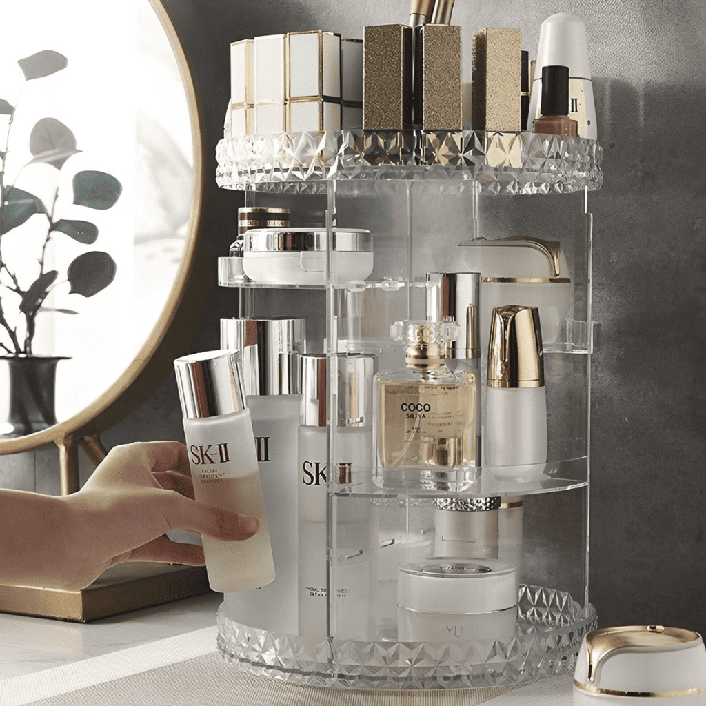 organizador transparente para cosméticos