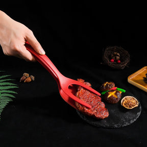 Espátula Multiuso 2 em 1 – Perfeita para Ovos e Carnes