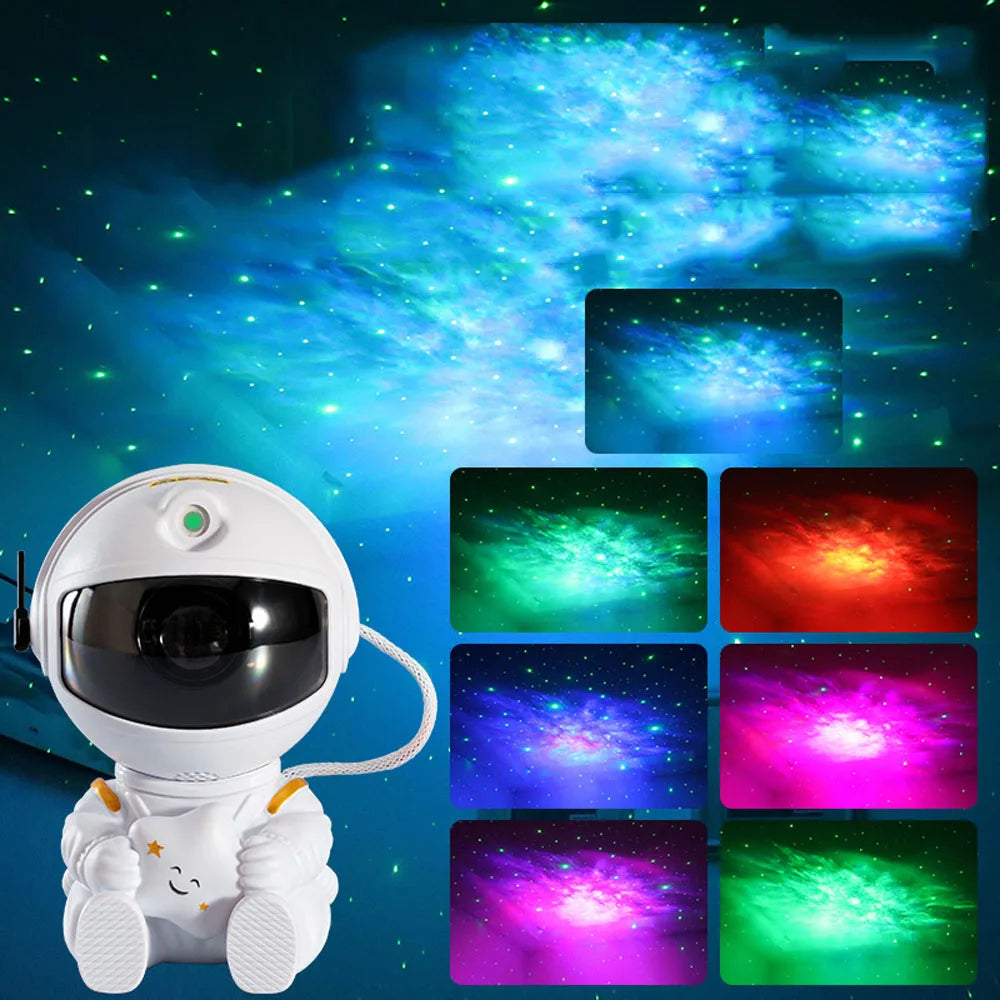 Luminária Projetora Mini Astronauta Céu Estrelado