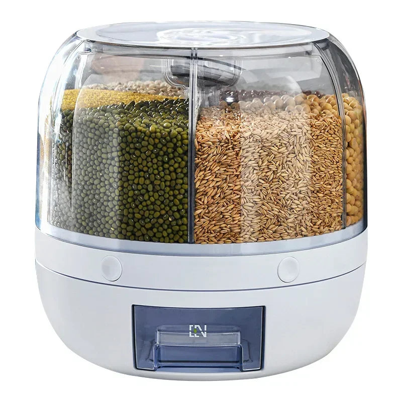 Organizador Giratório 360° para Alimentos – Selado, Prático e à Prova de Umidade