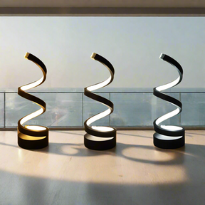 Luminária de mesa espiral minimalista moderna