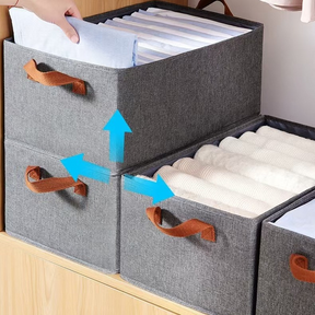Kit 4 Caixa Organizadora Dobrável para Roupas – Ideal para Gavetas e Armários