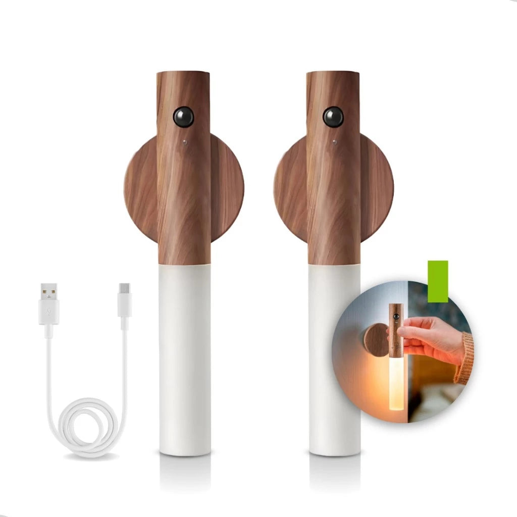 luminaria led de madeira (compre 1 leve 2)