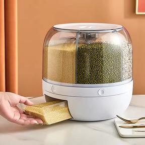 Organizador Giratório 360° para Alimentos – Selado, Prático e à Prova de Umidade