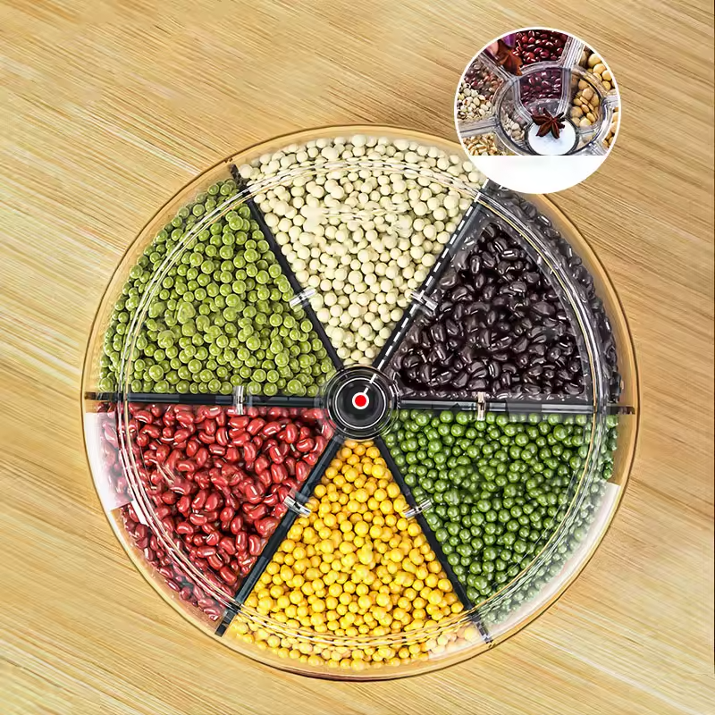 Organizador Giratório 360° para Alimentos – Selado, Prático e à Prova de Umidade
