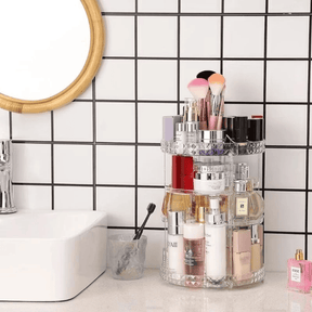 Organizador de Acrilico Giratorio para Maquiagem,Skincare e Cosmeticos