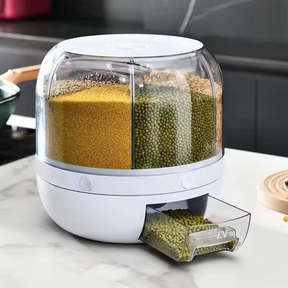 Organizador Giratório 360° para Alimentos – Selado, Prático e à Prova de Umidade