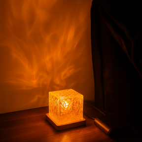 Luminária em Cubo Ondas do Mar