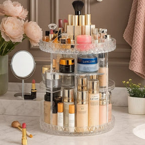 Organizador de Acrilico Giratorio para Maquiagem,Skincare e Cosmeticos