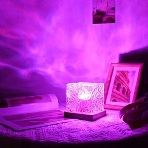 Luminária em Cubo Ondas do Mar