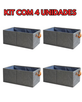 Kit 4 Caixa Organizadora Dobrável para Roupas – Ideal para Gavetas e Armários