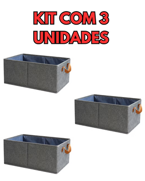 Kit 4 Caixa Organizadora Dobrável para Roupas – Ideal para Gavetas e Armários