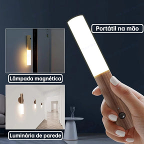 luminaria led de madeira (compre 1 leve 2)
