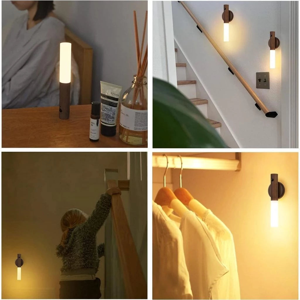 luminaria led de madeira (compre 1 leve 2)
