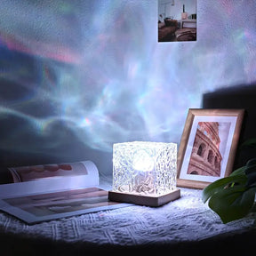 Luminária em Cubo Ondas do Mar