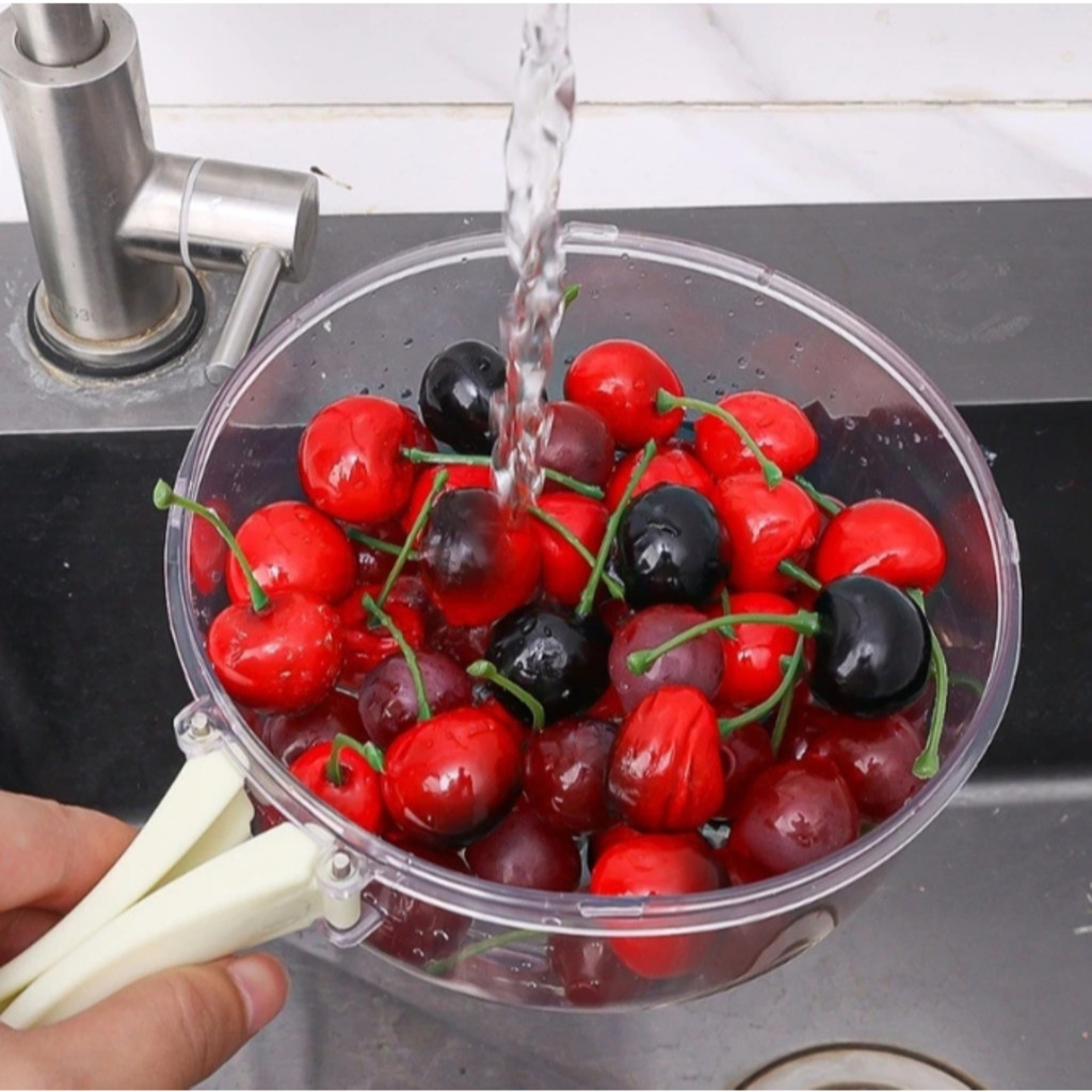 Pote de Lavar Frutas Multifuncional com Alça