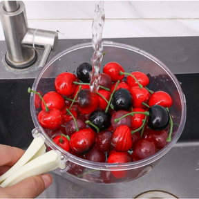 Pote de Lavar Frutas Multifuncional com Alça