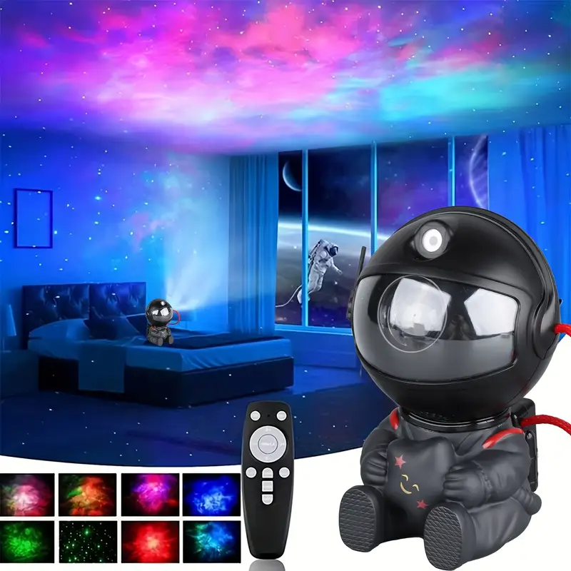 Luminária Projetora Mini Astronauta Céu Estrelado